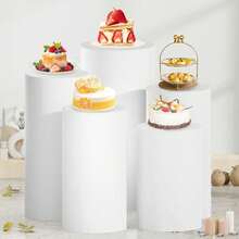 Cylinder Covers Set Of 3 Spandex Cylinder Pedestal Stand Covers Red Cylinder Cover Round Pedestal Cylinder Covers Multicolor Pedestal Cover For Wedding Party Ceremony DecorationKF - G - 查看 10