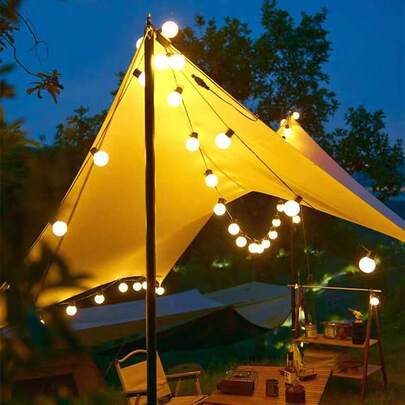 Varal De Luzes Cordao Espaçamento 50Cm 10 Mts Com 20 Lampadas Inclusas Bivolt