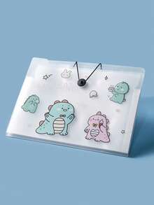 1 件恐龙/幸运/可爱熊图案 A4 纸收纳袋，5/8/12 层，用于试卷/文件分类整理，文件夹用于插页 返校,返校,学校用品