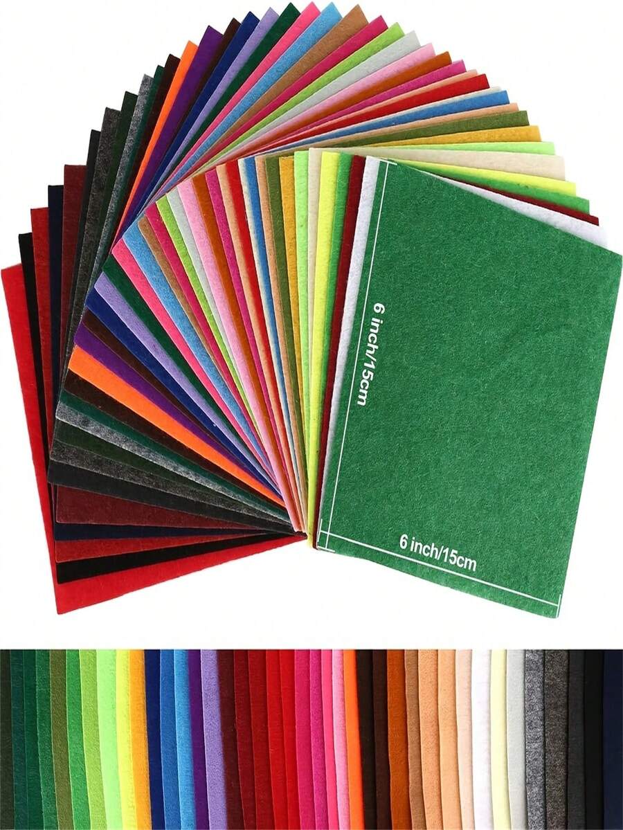 40pcs Multi-Size Felt Fabric Patches - Colorful Polyester Craft Felt Stickers, Suitable For DIY Fabric, Party Decoration And Handicraft Projects, DIY Crafts | Colorful Felt Patches | Polyester Felt