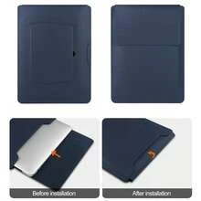 15-16 英寸防水皮革笔记本电脑保护套，带散热功能和可调节笔记本电脑支架，适用于 MacBook Pro 16、MSI Katana 16 (2025) - 彩色 - 查看 5