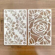 8 Stücke strukturierte Sprühschablonen mit Aussparungen, geeignet für DIY Wanddekoration, Türrahmen dekorative Malvorlagen, Wand- und Möbelbemalung, wiederverwendbare dekorative Malkunstutensilien