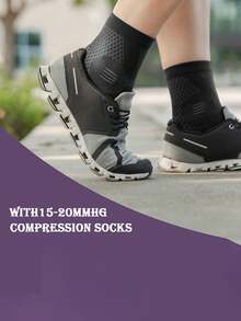 Sports Compression Ankle Leg Warmers, Breathable Moisture-Wicking Toe-Less Leg Warmers, Ankle Support, Injury Prevention - Multicolor - View 4