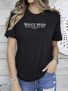 180g pure Cotton Malice Mizer Tee-shirt Cher De Memoire 1994 Unisex Heavy fashion Soft Print Round Neck Short Sleeve T-Shirt For Women Casual women graphic Comfortable female Versatile Stretched Summer Slightly Women Top Graphic Tees Casual Breathable - Negro - Ver 2