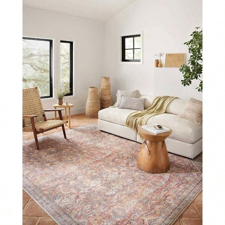 Adrian ADR - 06 OceanClay 5'0x ''6 Area Rug - Óxido / Mezclilla + 7'6" x 5' (Rectangular) - Ver 1