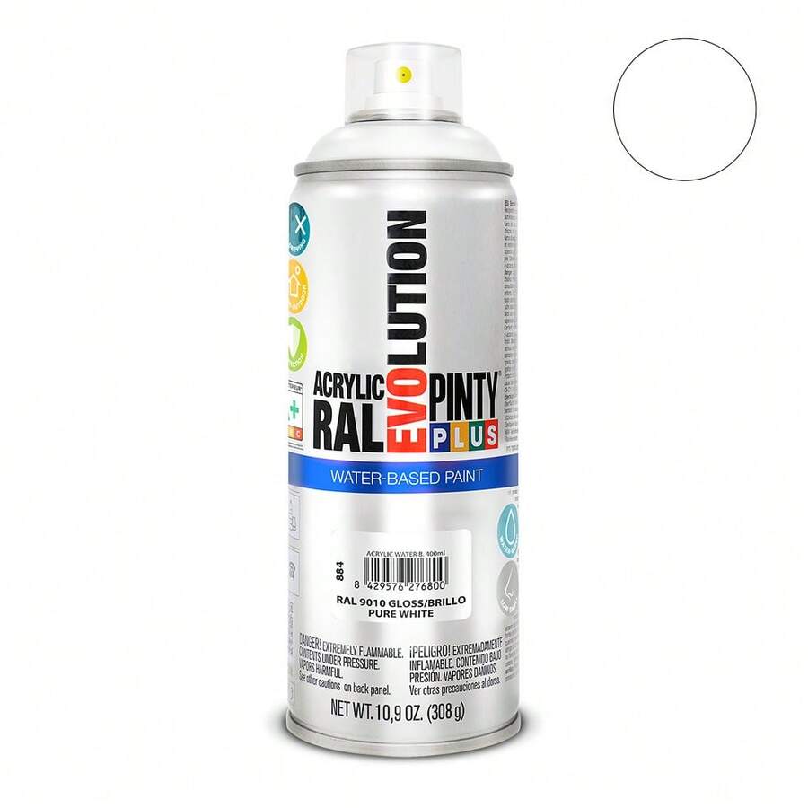 Pintyplus Evolution Water-Based Spray Paint 520cc Ral 9010 Pure White - White - View 1