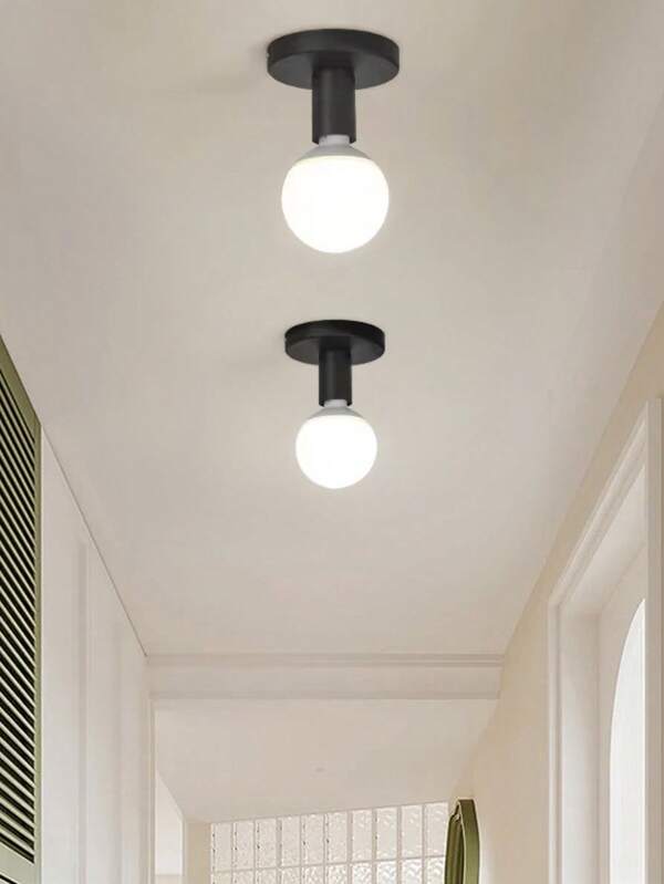 Lámpara de techo moderna y simple de estilo nórdico con casquillo E27 para pasillo, balcón, entrada, baño, escalera, cocina, oficina, dormitorio, aplique de pared