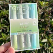 4pcs Morandi Highlighter Ins-Style Soft-Headed Markers For Girls' Hearts, Colorful Marking Pens, High-Value Eye-Friendly Journaling Pens.