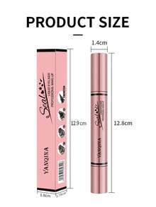 QIC 二合一双头眼线笔 - 星心印章三角印章液体眼线笔，易于涂抹，打造专业效果眼线妆 - 黑色 - 查看 11