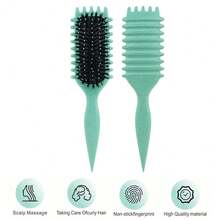 1 lược tạo kiểu tóc xoăn 2026 Pro Curl Hair Brush giúp tạo kiểu tóc xoăn, gợn sóng và lọn tóc hoàn hảo – Chống xù, lướt nhẹ nhàng, tạo kiểu tóc chất lượng salon. - Nhiều màu - Xem 4