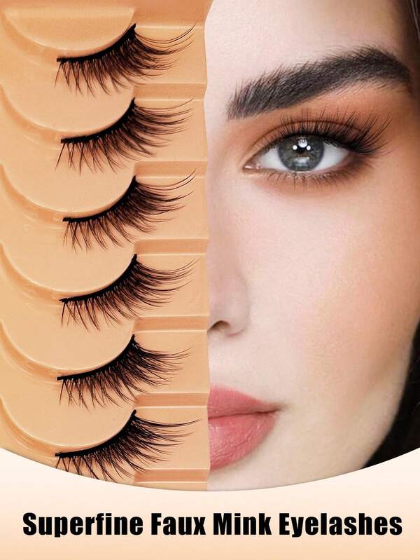 10 Paar Youyibei Neue 5D Natürliche Zarte Anime Wimpern 4-14mm, Wimpern, Falsche Wimpern, geruchlos, leicht anzubringen, weich & natürlich aussehend, geeignet für täglich, Reisen, Dates, DIY, Bühne und Alltagsgebrauch