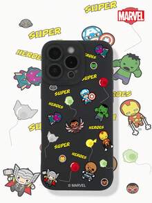 Marvel Funda de teléfono oficial con diseño de Marvel, antideslizante, a prueba de golpes y arañazos, compatible con iPhone 17, 17 Pro, 17 Pro Max, 11, 12, 13, 14, 15, 16 Pro, 16 Pro Max, 14 Plus, 15 Plus, 16 Plus, XR, XS Max