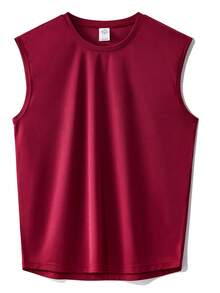 5-Piece Men's Summer Vest, Polyester Mesh, Refreshing And Breathable, Suitable For Running, Fitness, Basketball - 黑+深灰+淺灰+寶藍+紅酒 - 查看 6