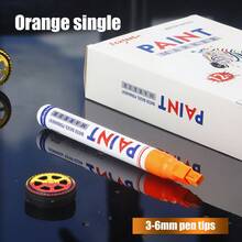 1 pieza Marcador de pintura a prueba de agua para neumáticos, marcador permanente de graffiti para neumáticos, marcador de pintura indeleble, marcador de retoque para neumáticos de automóvil, marcador de graffiti multicolor DIY