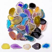 Crystal Agate Slices Asymmetrical Shape Colorful Cute DIY Pendant Charm For Crystal Necklace Energy Stone Jewelry Christmas Gift