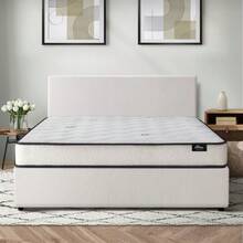 SUN YEE Bed Frame Double Size Gas Lift Boucle Beds With Mattress Set - White - View 3