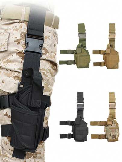 Universal Drop Leg Holster,Molle Drop-Leg Holster Platform - Right-Hand Adjustable Thigh Gun Holster With Detachable Mag Pouch, Heavy-Duty Nylon, Double-Stitched Reinforced Seams, Quick-Release Buckles & Secure Hook-Loop Retention