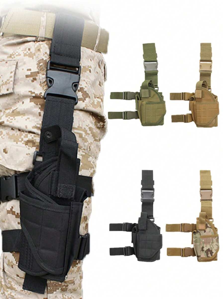 Universal Drop Leg Holster,Molle Drop-Leg Holster Platform - Right-Hand Adjustable Thigh Gun Holster With Detachable Mag Pouch, Heavy-Duty Nylon, Double-Stitched Reinforced Seams, Quick-Release Buckles & Secure Hook-Loop Retention