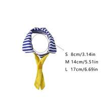 1件可爱条纹蝴蝶结鹦鹉项圈宠物可调节领带，适合派对、婚礼、节日和聚会礼物
