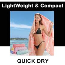 Turkish Beach Towels Vacation Essentials Quick Dry Sand Free Oversized Bath Pool Swim Towel Extra Large XL Blanket Adult Travel Cruise Accessories Must Haves  Stuff Necessities - ThinnerAqua172x36英寸 - 查看 3