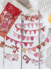 10 件/包复古长三角旗贴纸，手工制作，适用于剪贴簿、DIY 装饰、信封、相册、杂志 - 彩色 - 查看 7