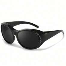 HYCHIC Women's Rhinestone Decor Sunglasses  Lightweight Sunglasses For Women UV Protection Fits All Face Shapes Unique Style Fashion Focus Beach Trips Shopping Dates Daily Outings - 彩色 - 查看 13