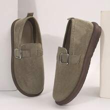 Walking Shoes For Women Spring Autumn Ladies Loafers Flats Outdoor Travel Cozy Padded Suede Clogs Adjustable Buckle Rounded Toe - 棕色 - 查看 9