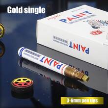 1 pieza Marcador de pintura a prueba de agua para neumáticos, marcador permanente de graffiti para neumáticos, marcador de pintura indeleble, marcador de retoque para neumáticos de automóvil, marcador de graffiti multicolor DIY