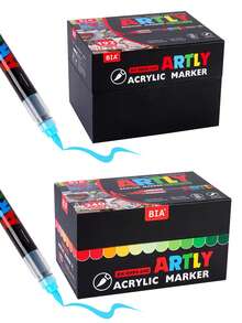 240/192/120/84/72/60/48/36/24/12 Farben Acrylstifte, Markerset, langanhaltend, lichtbeständig, perfekt für Künstlermalerei, Illustrationen, handgefertigte Kunst, Schule Schulanfang für Malbücher und andere DIY-Projekte, geeignet für Papier, Stoff, Holz, Steine, Plastik, Glas, Keramik, Kürbisse usw., Acrylfarb-Markerstifte für Studenten und Erwachsene, Geschenke zu Thanksgiving, Halloween, Weihnachten