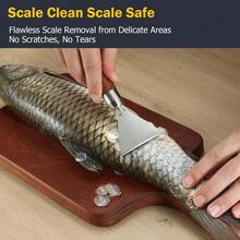 Fish Stainless Stee Fish Scale Remover Fish Descaler Fish Cleaner Fish Scraper - 1 - View 6