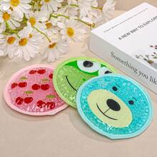 3pcs Reusable Cute Cartoon Gel Ice Packs - Bear, Fox, Cherry Patterns - Cold/Hot Therapy, Soothing Active Gel Bead Packs For Wisdom Teeth, Head, Arms, Legs (Blue, Pink, Green) - Multicolor - View 7