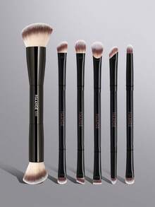 MAANGE 2/5/6/7件套专业铝制双头化妆刷套装，包含腮红刷、粉底刷、定妆刷、遮瑕刷、修容刷、散粉刷，超柔软化妆刷套装，便携式化妆刷套装，旅行化妆刷套装，女士/女孩礼物，化妆刷套装，化妆刷套装，化妆刷套装，全套化妆刷，化妆刷套装，全套化妆工具，化妆刷套装，化妆刷礼盒套装 - 黑色 - 查看 15