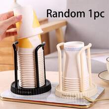 1 buc Suport de pahare din plastic de unică folosință - Dispenser de pahare de hârtie durabil pentru blat, pentru casă, birou, spa, bar, cafenea