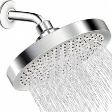 6-Inch Shower Pressure-Increasing All-Chrome Showerhead 6-Inch (Chrome-Plated) - Silver Shower Arm Only - View 2