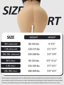 Women's High-Waist Fake Sheer Fleece-Lined Tight Leggings - Non-See-Through, Stretchy Comfortable, Tummy-Control & Butt-Lifting, Warm For Cold Weather Layering, Durable - Màu be - Xem 6