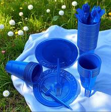 Economic Disposable Kit For 50 People And 150 Party Items - Blue - View 2