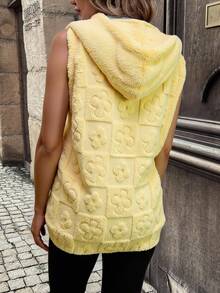 Chaleco de invierno forro polar para mujer - Amarillo - Ver 2