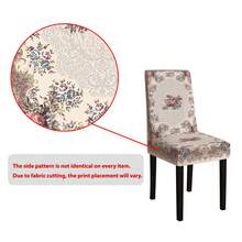 2/4/6/5/7 Pcs Elegant Light Pink Floral Print Elastic Chair Cover & Tablecloth Set, 2pcs (2 Chair Covers), 4pcs (4 Chair Covers), 6pcs (6 Chair Covers), 5pcs (1 Tablecloth + 4 Chair Covers), 7pcs (1 Tablecloth + 6 Chair Covers), Suitable For Indoor/Outdoor, Home Gatherings, Holiday Table & Chair Decor, Washable & Reusable, Non-Fading - Multicolor - View 4