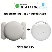 [Mini Rastreador de Carro] Mini Dispositivo Rastreador de Carro Oculto, Localizador Airtag, Rastreador GPS Global | Sem Mensalidade, Capa Magnética, Tag Rastreadora Air com Apple Find My (somente iOS) para Rastreamento de Chaves, Carteira, Bagagem, Mala, Bicicleta