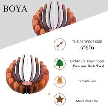 1 peça de suporte de vela de lótus feito à mão (velas não incluídas), lótus de madeira Deepam Kundulu, peça de arte artesanal para decoração de ambiente, suporte de vela para decoração de casa, suporte de vela em formato de lótus, decoração de cera elegante adequada para casamento, casa, Natal, Dia das Mães - não requer pilhas, decoração minimalista moderna, artesanato, adequado para todas as estações - Multicolorido - Ver 5