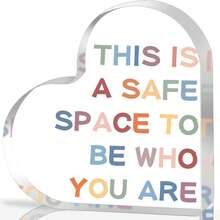 2D Flat Inspirational Acrylic Heart Sign For Mental Health And Psychology-Perfect For Inspirational Cards For Office Decorators, School Counselors And Social Workers - Multicolor - View 19