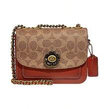Coach Madison 16 Camellia Twist-Lock Signature Logo Colore a blocchi Mini Tote Spalla Borsa a Tracolla C0829-B4NQ4