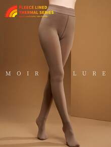 1 Pair Pack Women's Fashionable Fleece Tights High-Stretch Thermal Base Layer Leggings