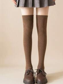 5 pares de calcetines hasta la rodilla para otoño e invierno. Estilo japonés, suaves y transpirables. Tejido de punto suave. Adecuado para Navidad, cumpleaños, Acción de Gracias, reuniones familiares y fiestas. Un regalo de Navidad para amigos.