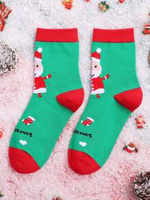 3 Pairs Christmas Socks Cute Socks Cartoon Socks With Santa Printed Funny Socks For Daily Wear Bear Print Socks Novelty Socks For Party Costume Gifts Socks For Friends Happy Socks Crazy Socks Casual Socks For Men Playful Socks Fashion Winter Socks Warm Socks Snowman Socks