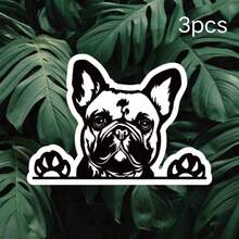 WickedGoodz French Bulldog Holographic Decal, 100% Waterproof PVC Bumper Sticker, Self-Adhesive, Asymmetrical Shape, For Laptops, Tumblers, Windows, Cars, Trucks, Walls, Suitable For Wood, Plastic, Glass, Metal, - Multicolor - View 10
