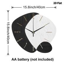 Reloj de pared decorativo minimalista de lujo 2D, movimiento de cuarzo súper silencioso, sin sonido de tic-tac, adecuado para sala de estar, dormitorio y oficina, decoración de pared de dormitorio de moda - Multicolor - Ver 14