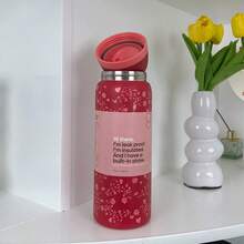 OWALAFreeSip 32OZ Insulated Stainless Steel Water Bottle Double-Layer Kettle With Straw Vacuum Flasks For Sports Travel - Thư tình - 32oz - Xem 2