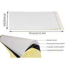 100pcs Professional Tattoo Transfer Paper - High-Quality Stencil Transfer For Effortless Tattooing - Advanced Thermal Carbon Copier - Durable & Seamless Compatibility With Tattoo Supplies - Multicolor - View 4