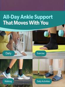 Sports Compression Ankle Leg Warmers, Breathable Moisture-Wicking Toe-Less Leg Warmers, Ankle Support, Injury Prevention - Multicolor - View 6